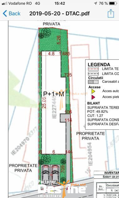 Teren intravilan 295mp, deschidere 9ml, certificat urbanism, sos. Alexandriei