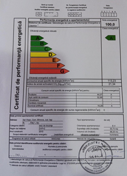 Apartament 1 camera + Loc de parcare - Vișan