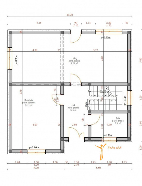 BÂRNOVA - Casă individuală P+M+POD, 145 mp + 789 mp teren