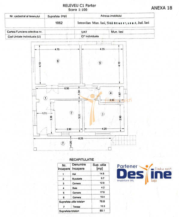 Casă individuală P+M, 164 mp utili + 1062 mp teren, COPOU
