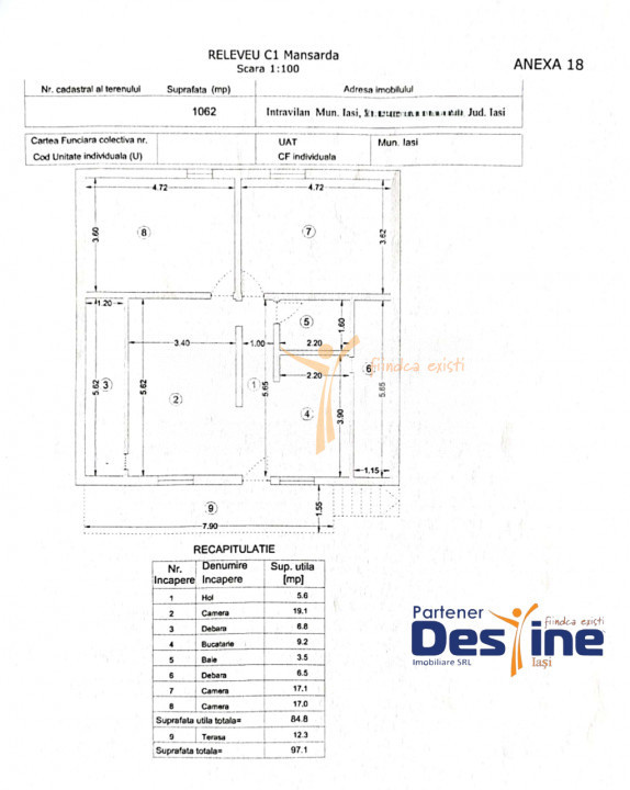 Casă individuală P+M, 164 mp utili + 1062 mp teren, COPOU