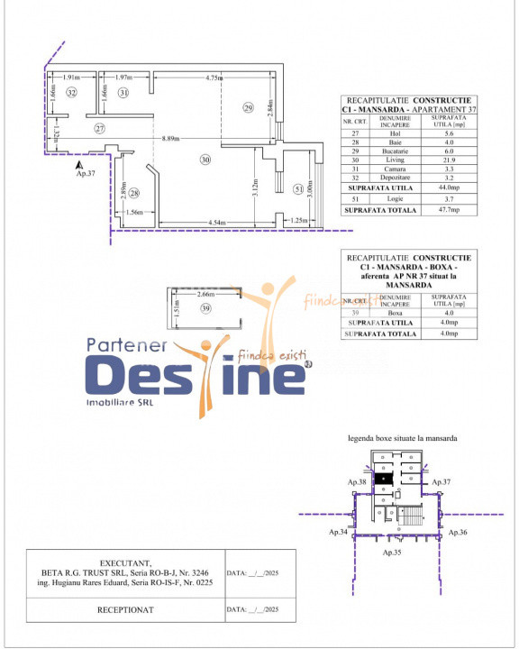 Comision 0%, Apartament 1 camera, Pacurari, mansarda 47.7 mp