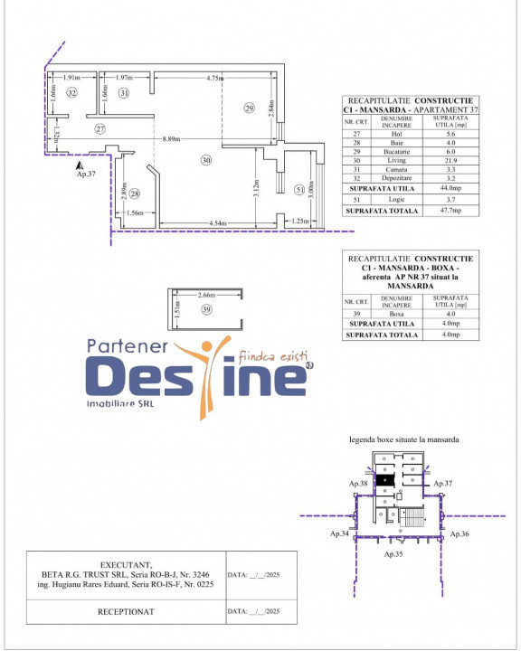 Comision 0%, Apartament 1 camera, Pacurari, mansarda 47.7 mp