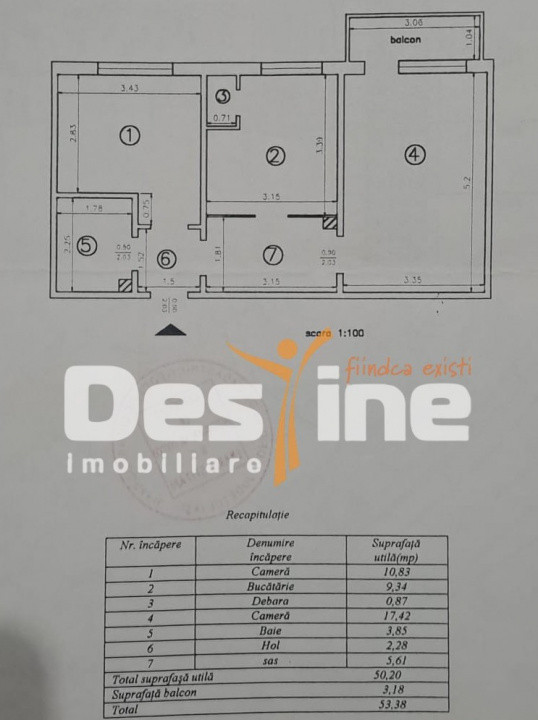 Comision 0%,  Apartament 53 mp totali,  , 99.990 EURO