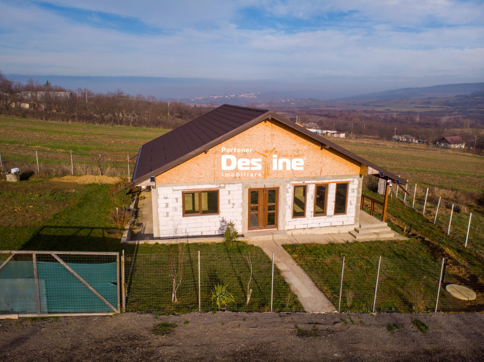 Comision 0% Casă individuală la roșu 75 mp P+POD 570 mp teren canalizare Ciurea 