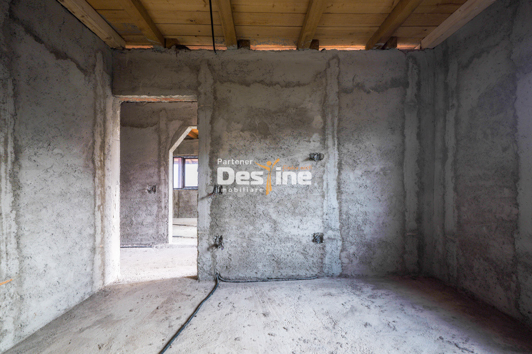 Comision 0% Casă individuală la roșu 75 mp P+POD 570 mp teren canalizare Ciurea 