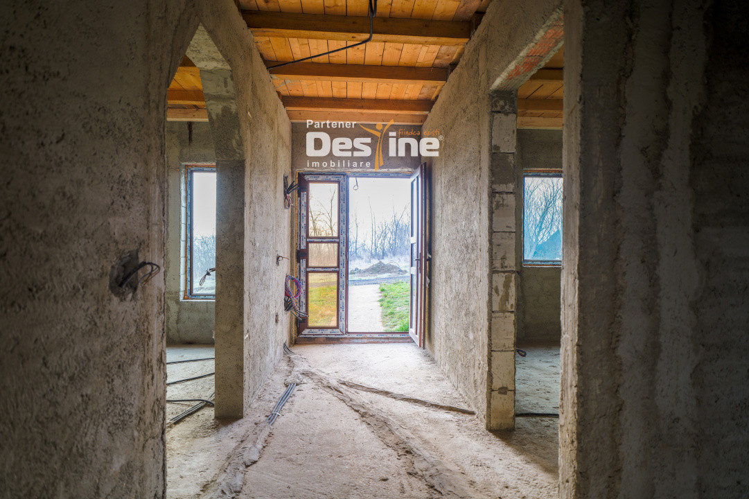 Comision 0% Casă individuală la roșu 75 mp P+POD 570 mp teren canalizare Ciurea 