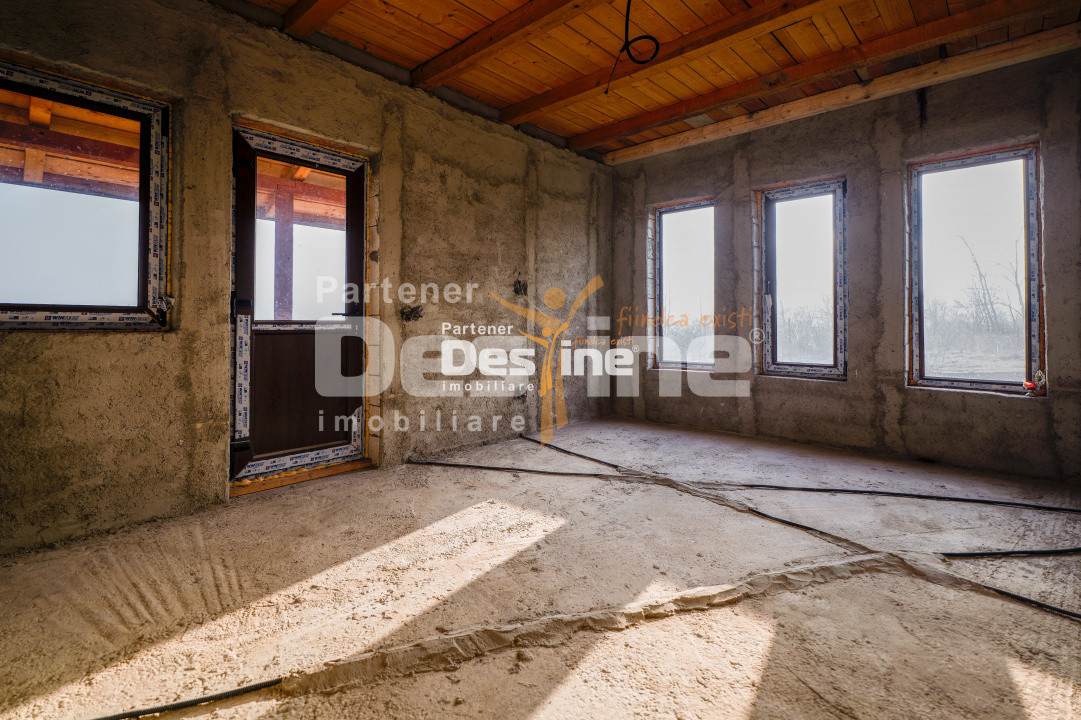 Comision 0% Casă individuală la roșu 75 mp P+POD 570 mp teren canalizare Ciurea 