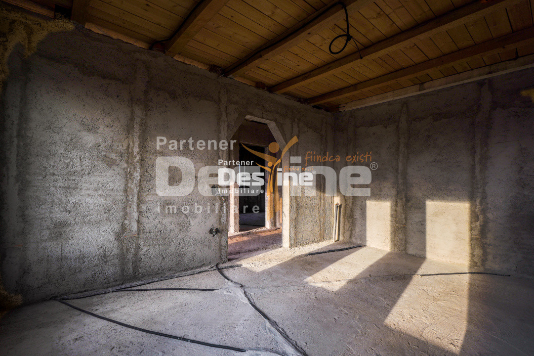 Comision 0% Casă individuală la roșu 75 mp P+POD 570 mp teren canalizare Ciurea 