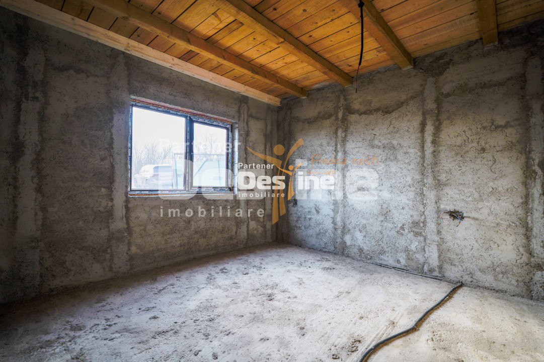 Comision 0% Casă individuală la roșu 75 mp P+POD 570 mp teren canalizare Ciurea 