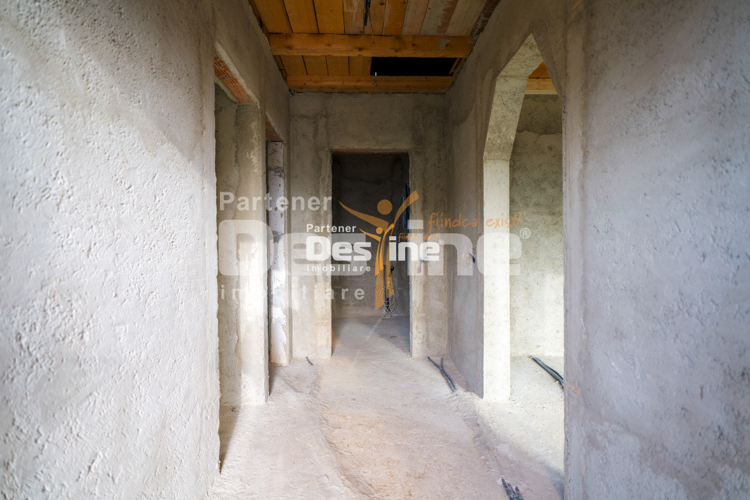 Comision 0% Casă individuală la roșu 75 mp P+POD 570 mp teren canalizare Ciurea 