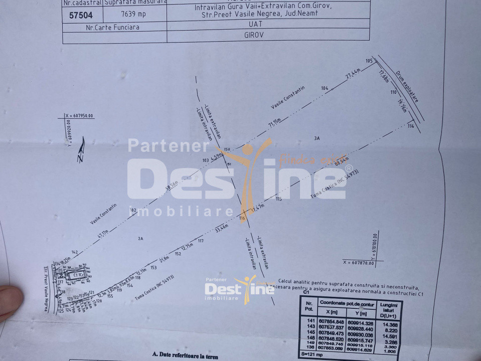 Teren de vanzare Gura Vaii 27.500 Euro 7639MP