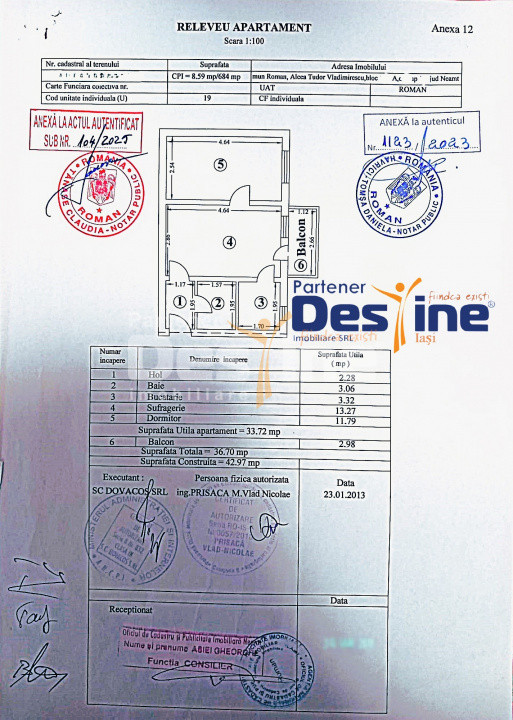 Apartament 2 camere 37 mp renovat mobilat utilat Tudor Vladimirescu, Roman