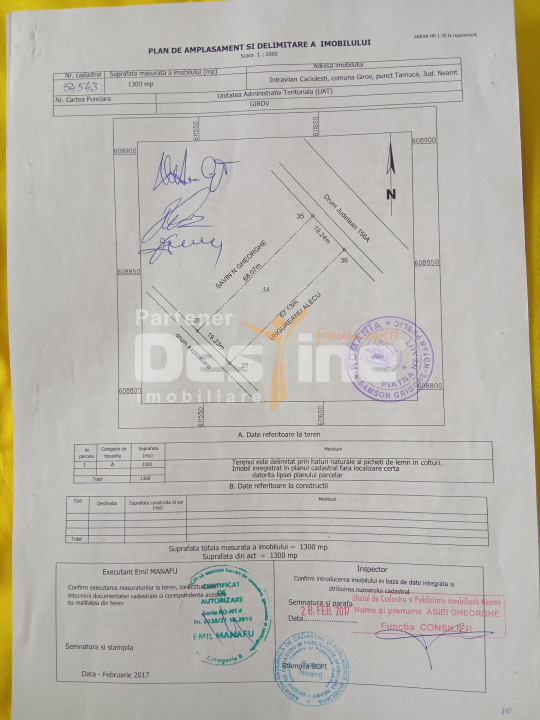 Teren de vanzare Caciulesti 10.000 Euro 1300mp