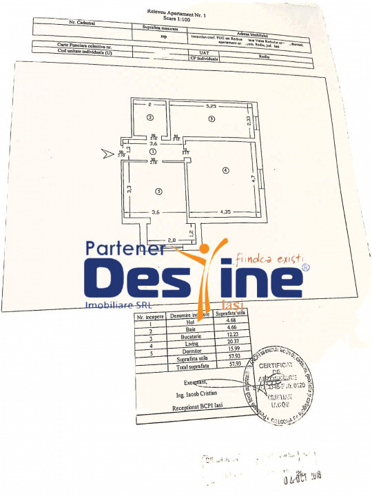 Apartament nou mobilat utilat 2 CD 60 mp loc parcare intabulat Sos. Rediu