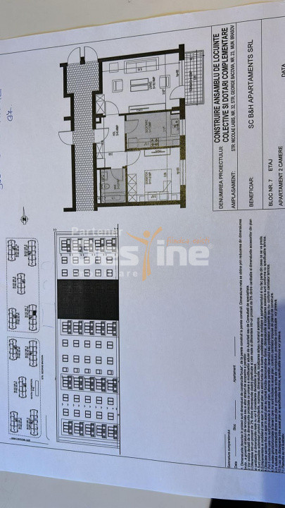 Apartament cu 2 camere mobilat utilat, cu loc de parcare parcare, zona Coresi