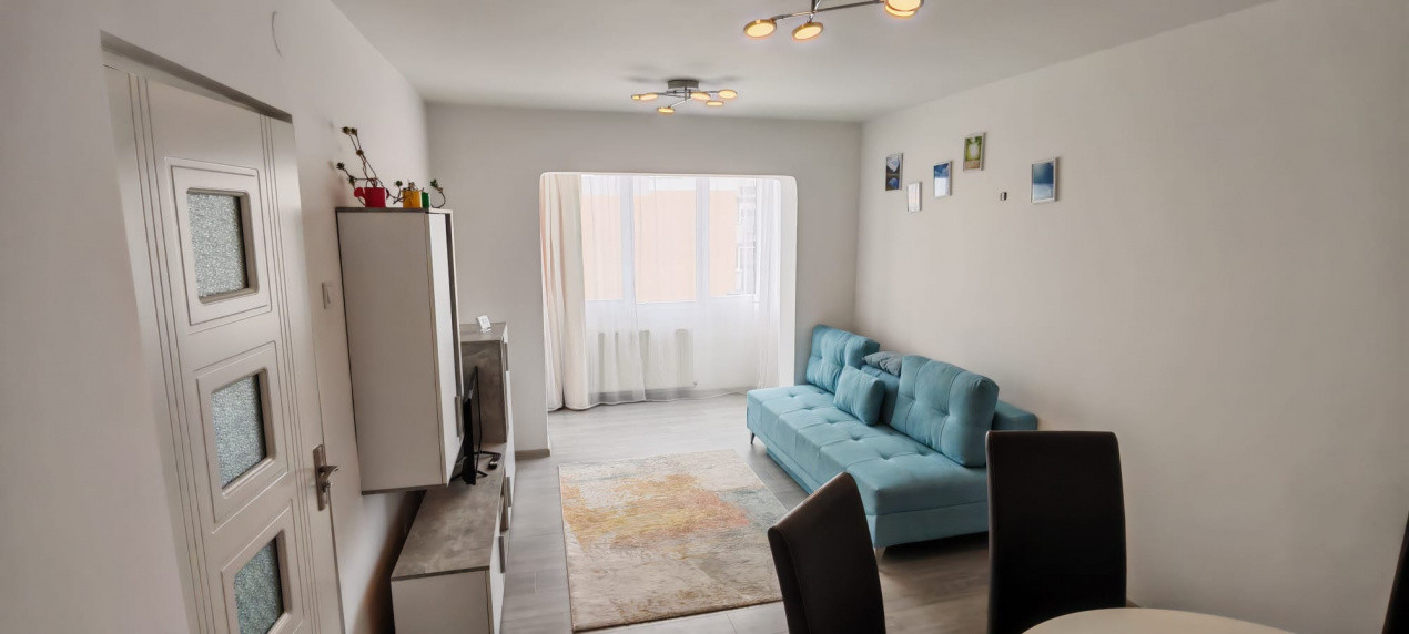 Apartament cu 2 camere, suprafata de 50 mp, mobilat si utilat disponibil imediat
