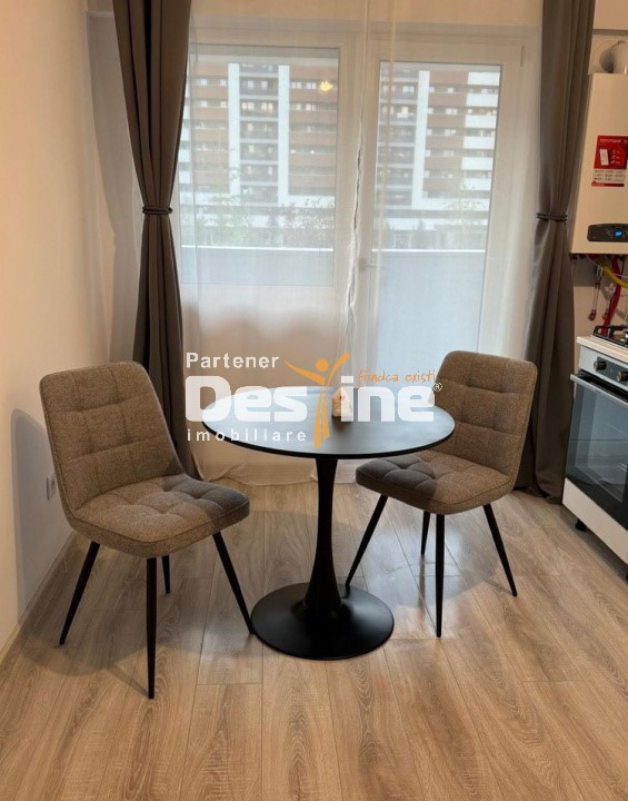 Apartament 2 camere open space complet mobilat si utilat + balcon spatios