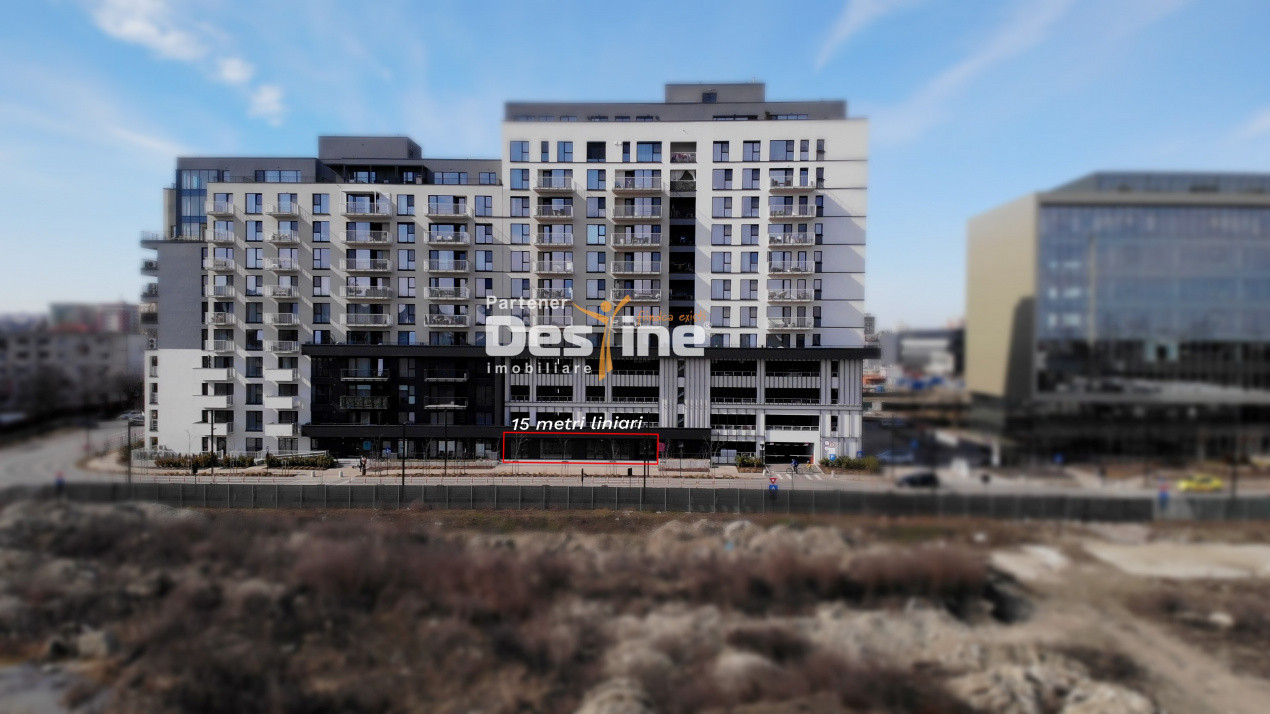 Spatiu Comercial 217 mp parter + 2 parcari la intrare in Cartierul Silk District