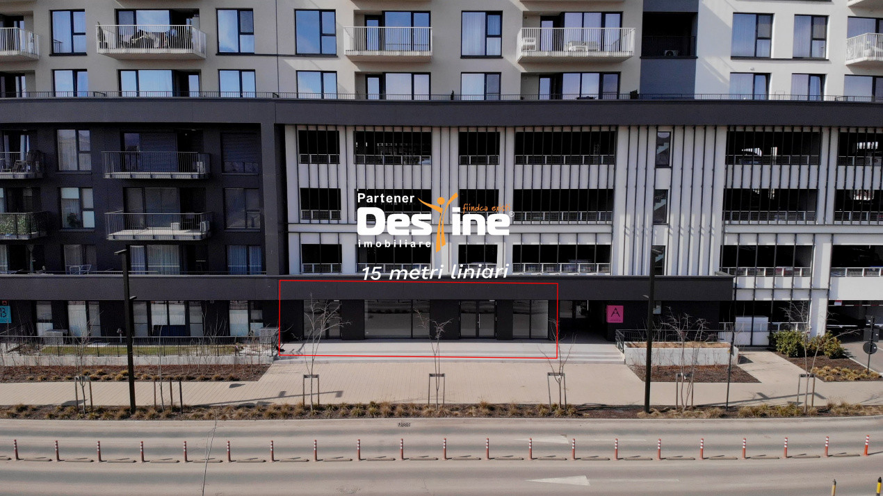 Spatiu Comercial 217 mp parter + 2 parcari la intrare in Cartierul Silk District