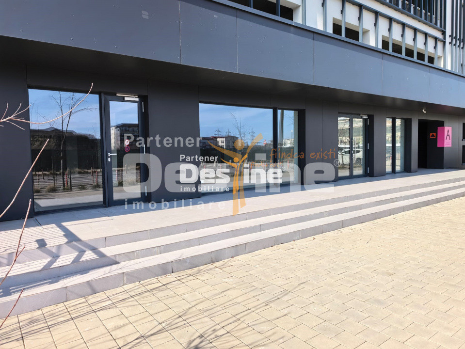 Spatiu Comercial 217 mp parter + 2 parcari la intrare in Cartierul Silk District