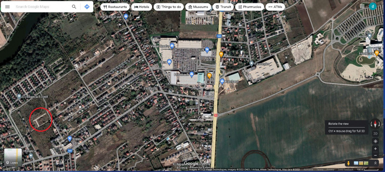 Teren intravilan cu potențial ridicat de dezvoltare I Corbeanca/Balotești