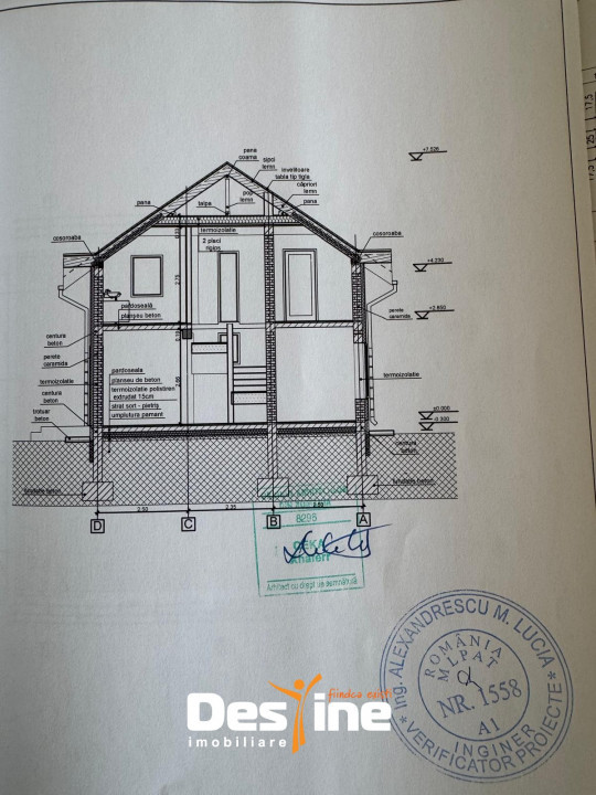 Dobrovăț - Casă la Roșu P+1+Pod 129 mp Utili 1000 mp Teren
