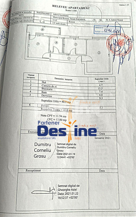 Apartament 2 camere 46 mp model decomandat, renovat in totalitate - Roman