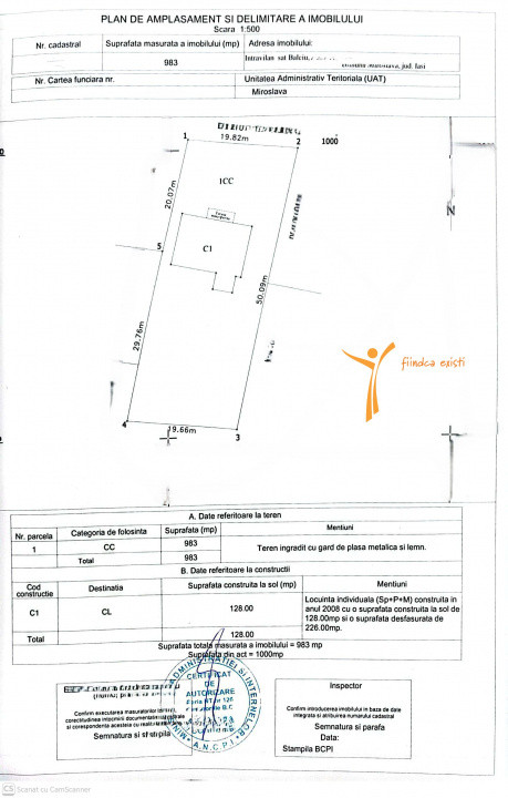 Balciu, Miroslava - Casă individuală P+M 147 mp utili 983 mp Teren