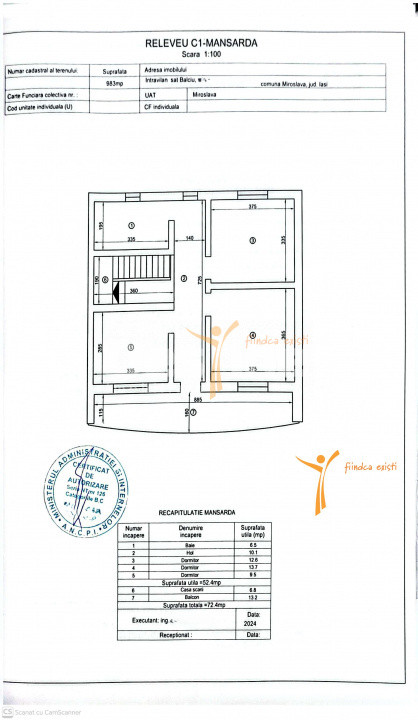 Balciu, Miroslava - Casă individuală P+M 147 mp utili 983 mp Teren