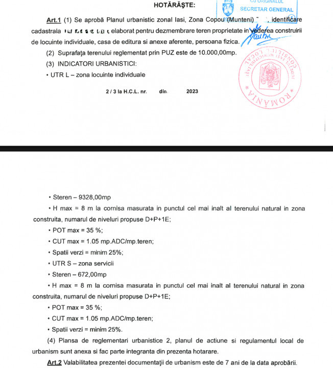 Copou - Viticultori 3 parcele teren intravilan 1417 mp + PUZ