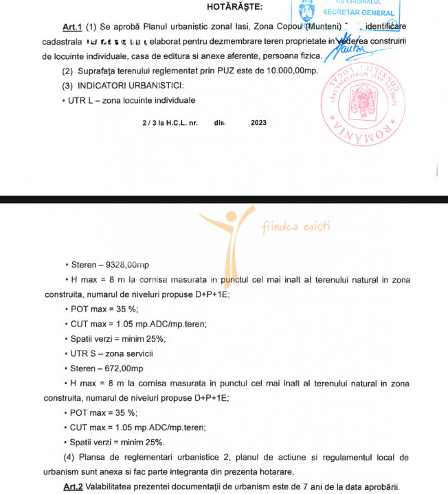 Copou - Viticultori 3 parcele teren intravilan 1417 mp + PUZ