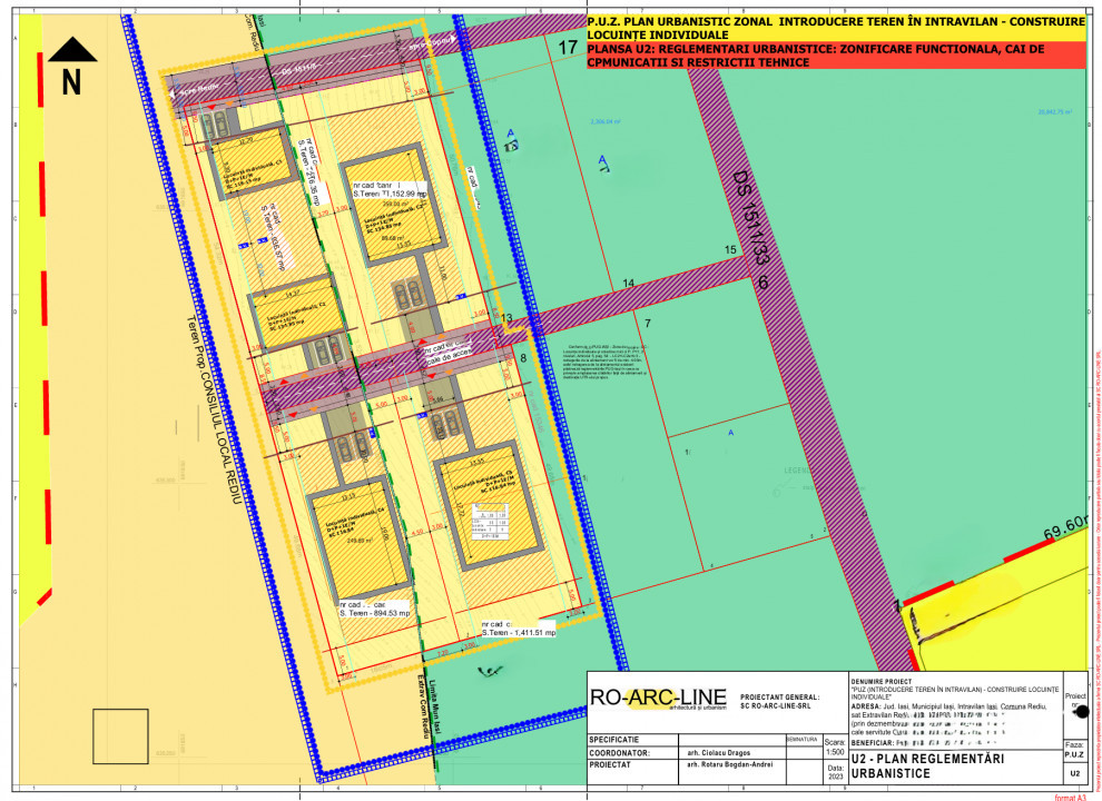 Copou - Teren intravilan 1853 mp PUZ in lucru 3 locuinte
