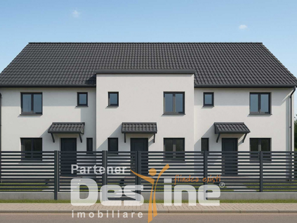 Case moderne tip triplex NZEB de vânzare în Brașov – zona Noua, lângă pădure-lac