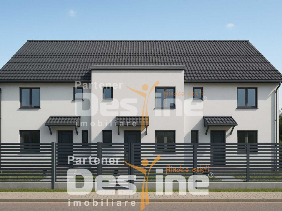 Case moderne tip triplex NZEB de vânzare în Brașov – zona Noua, lângă pădure-lac