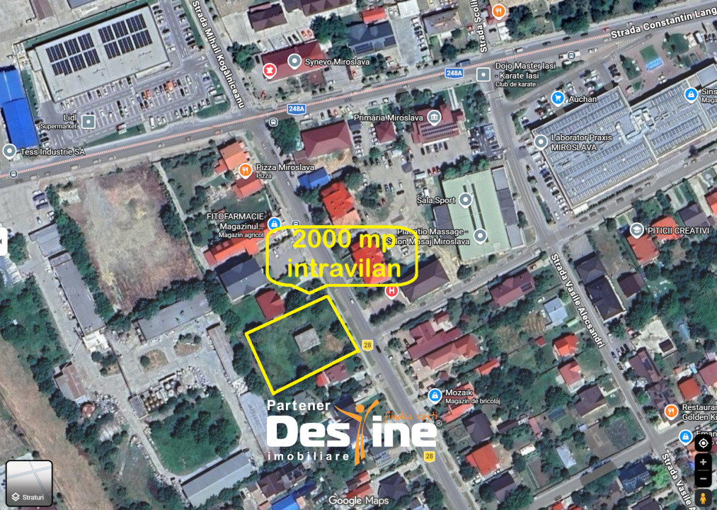 Ocazie Teren intravilan 2000 mp toate utilitatile la limita Centru Miroslava 