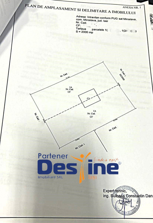 Ocazie Teren intravilan 2000 mp toate utilitatile la limita Centru Miroslava 