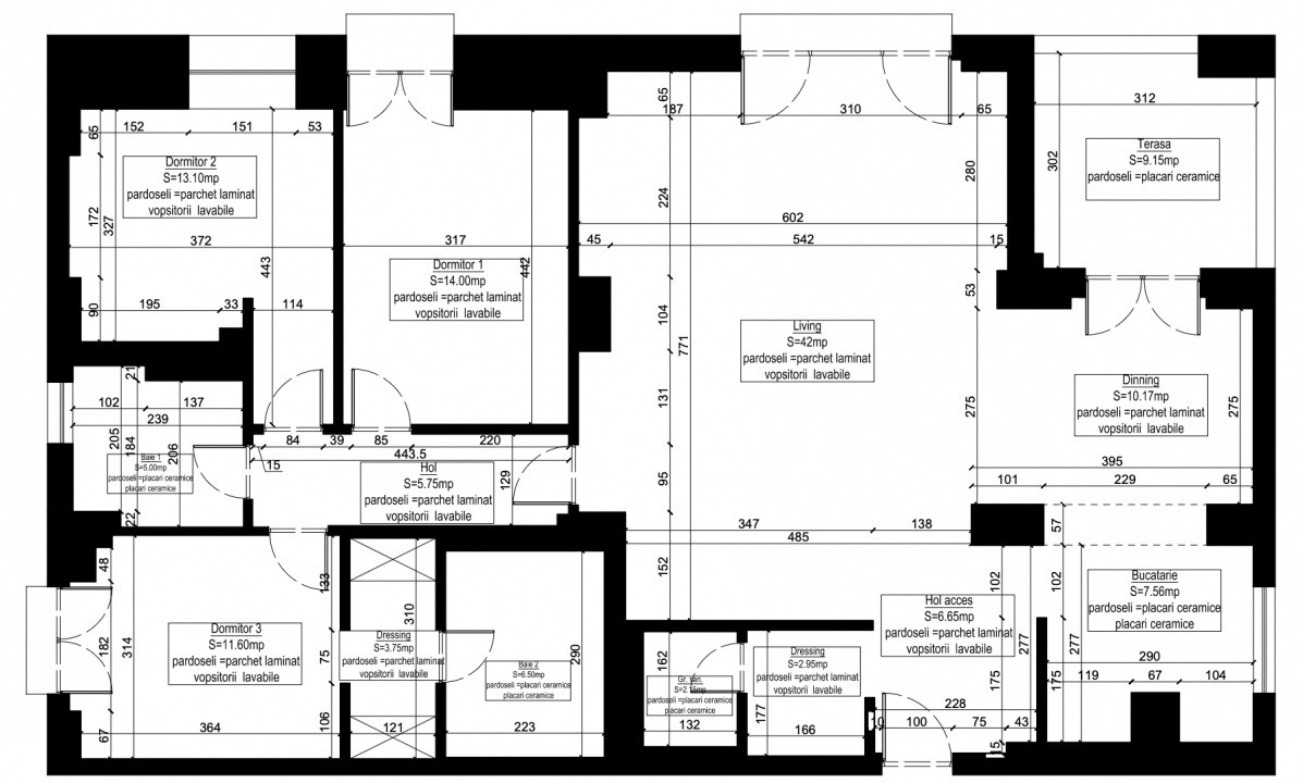 Herastrau-Nordului | 4 camere | et 1 | 146mp | bloc 2009 | 993.000 euro