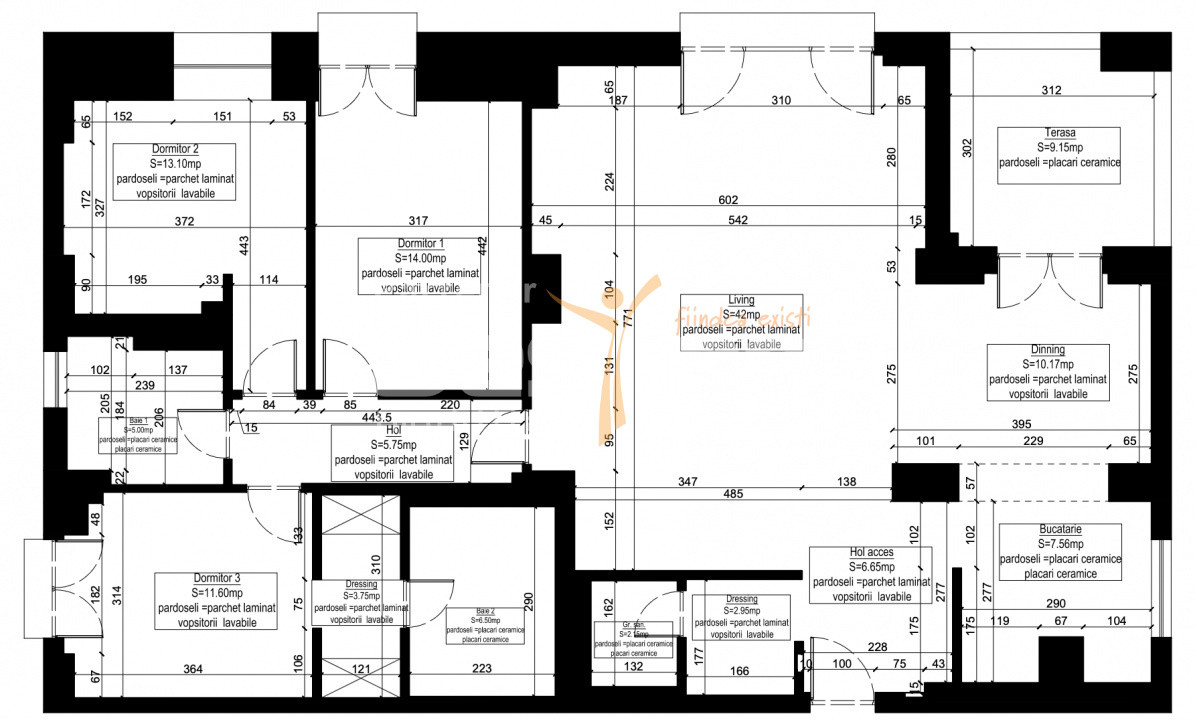 Herastrau-Nordului | 4 camere | et 1 | 146mp | bloc 2009 | 993.000 euro