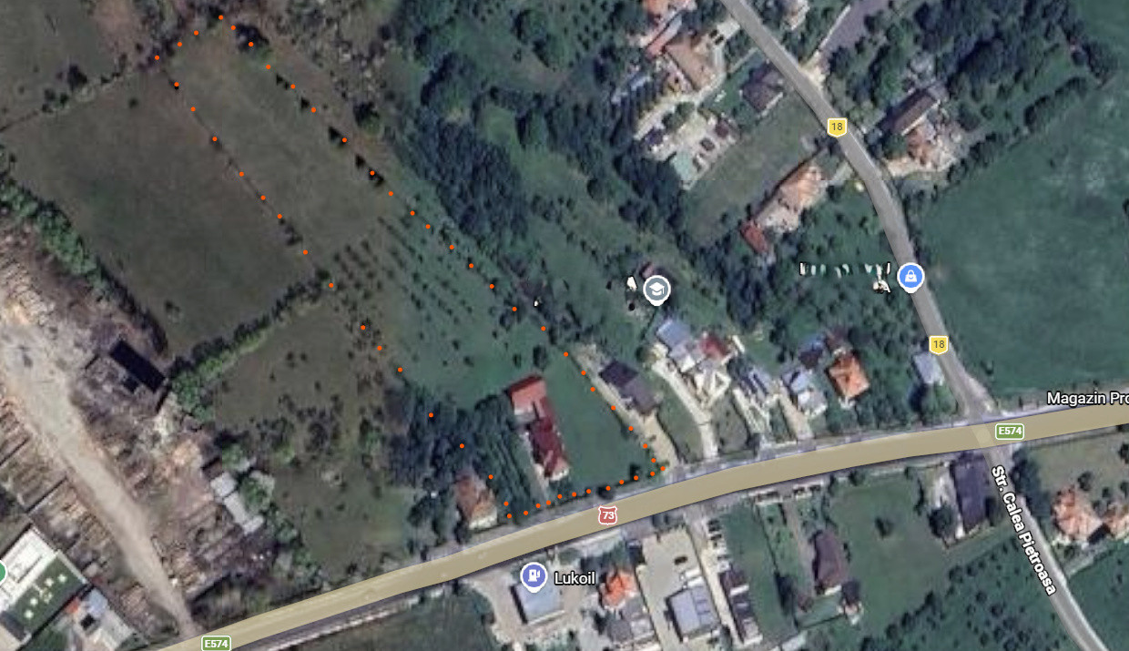 Teren intravilan Valea Mare Pravat 9.915 mp, deschidere DN