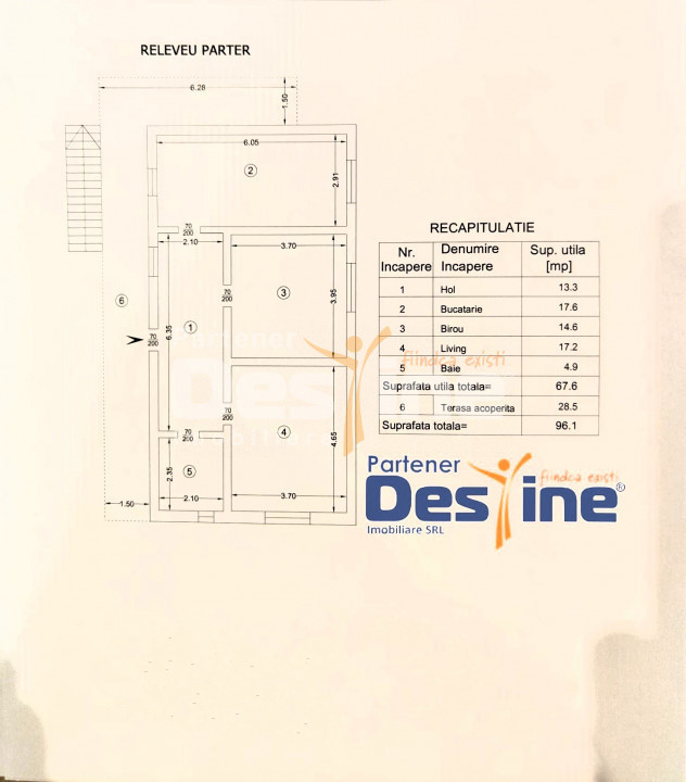 Apartament 2 camere 68 mp + 300mp curte, terasă și beci CUG