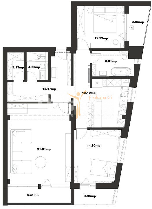 Timpuri noi | 3 camere | 119mp | et 5 | bloc 2015 | loc parcare | 430.000 euro