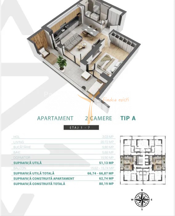 Zenith Belle Tour | 2 camere | 68mp | et 7 | bloc 2025 | 175.000 euro