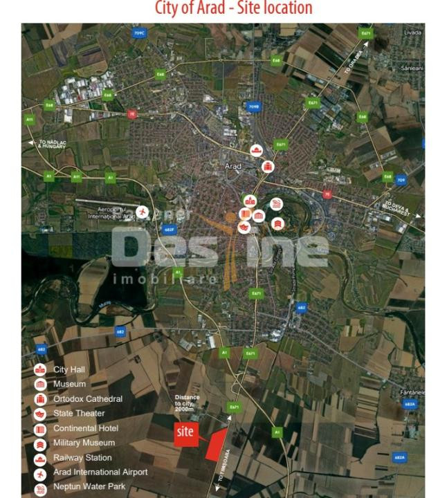 Teren intravilan I Arad I Deschidere 1.141 ml la DN69 