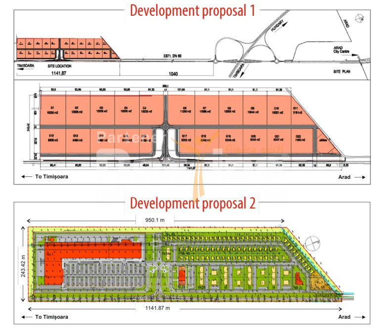 Teren intravilan I Arad I Deschidere 1.141 ml la DN69 