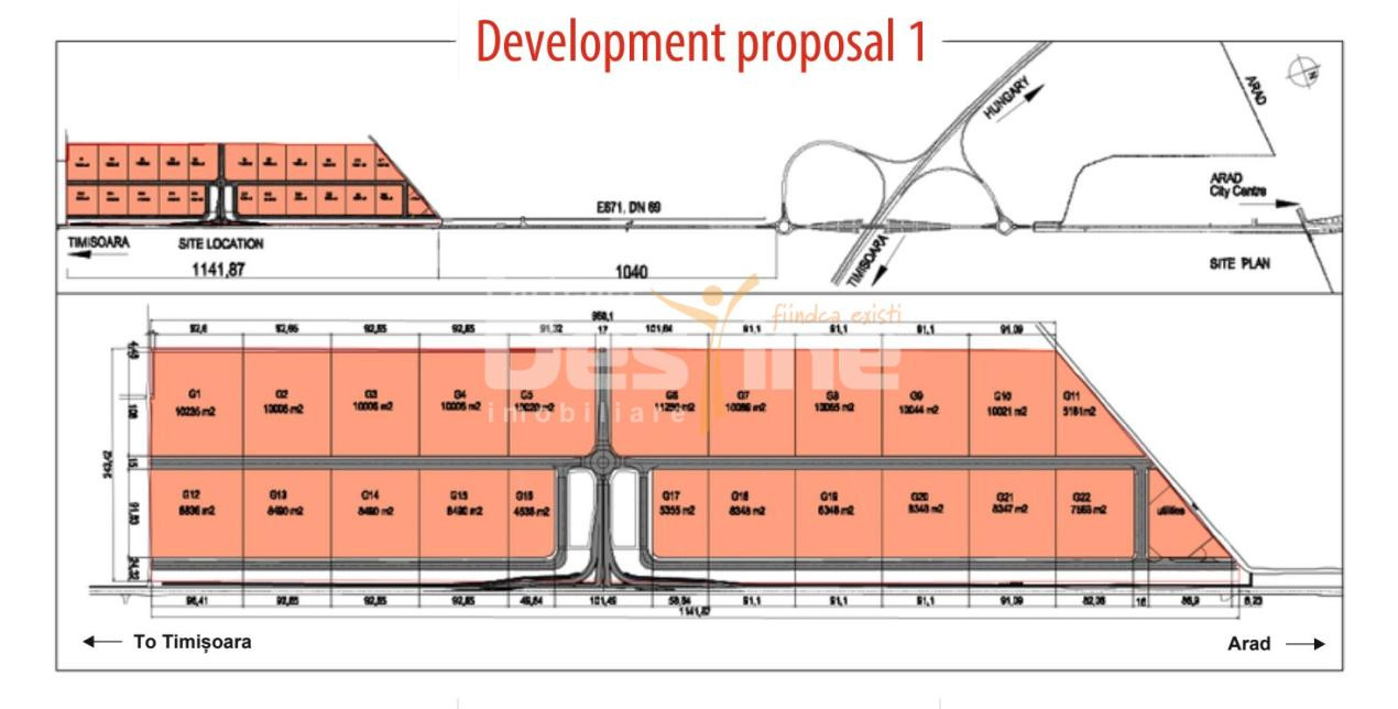 Teren intravilan I Arad I Deschidere 1.141 ml la DN69 