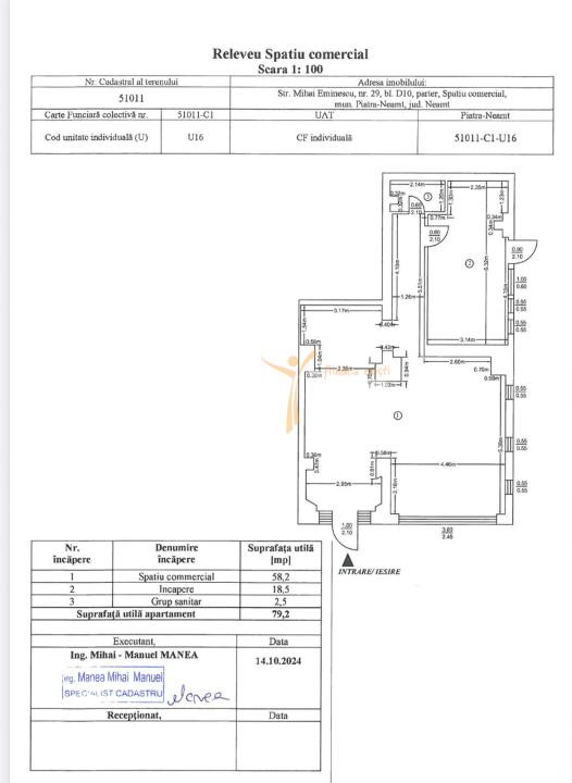 Spatiu Comercial 80mp Central cu chirias 175.000€