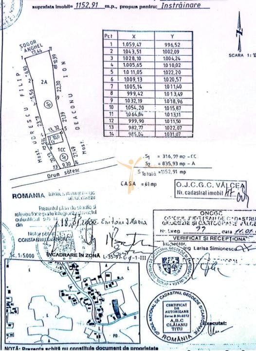 Casă bătrânească cu teren 1150 mp, vie și livadă – Șerbănești, Păușești, Vâlcea