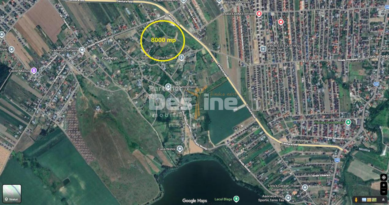 Teren compact intravilan 8000 mp vedere spre Lac, utilități