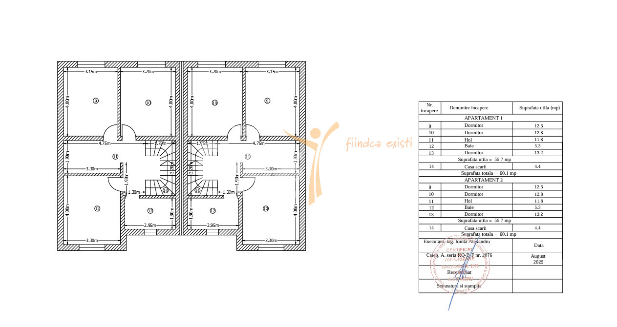 Casă tip duplex P+1 | sc. 140 mp | teren 250 mp | 2 parcări | Măgurele-Varteju